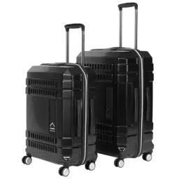 Uppercase Bullet Black Textured Trolley Bag Pack of 2-image-22