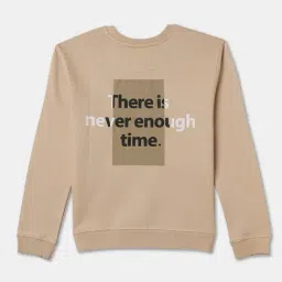 R&B Kids Beige Graphic Print Relaxed Fit Sweatshirt image 2