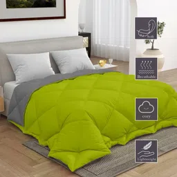CHICERY Green & Grey Heavy Winter Double Bed Comforter image 3