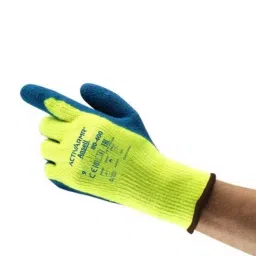 Ansell ActivArmr 80-400 Blue Acrylic Abrasion & Cut Resistant Natural Rubber Work Gloves Size 7 Latex, 80400070-picture-22