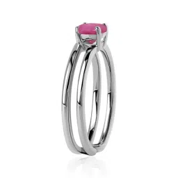 Ornate Jewels 925 Sterling Silver Pink Ring for Women image 4