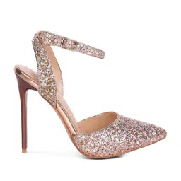 London Rag Women's Rose Gold Ankle Strap Stilettos-image-34