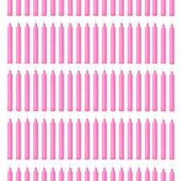 ASIDEA Pink & Pink 100 pieces Pillar Candle image 4