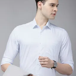 Arrow Manhattan Slim Fit Opaque Striped Pure Cotton Formal Shirt-picture-14