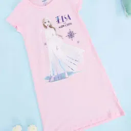 Pantaloons Junior Pink Cotton Printed Nightwear Top-image-29