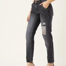 Mast & Harbour Mildly Distressed Light Fade Pure Cotton Jeans image 3