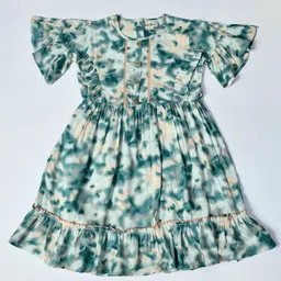 Bella Moda Polka Dot Print Bell Sleeve Fit & Flare Dress image 3