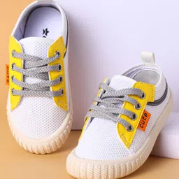 Cute Walk by Babyhug Lace Up Closure Casual Shoes with Colour Block Design - Yellow-picture-27
