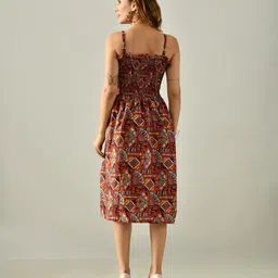 CORSICA Tribal Print Fit & Flare Midi Dress image 5