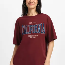 JUNEBERRY Women Typography Printed T-shirt image 2