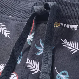 CUCUMBER Cotton Knit Knee Length Beach Theme Print -Grey image 3