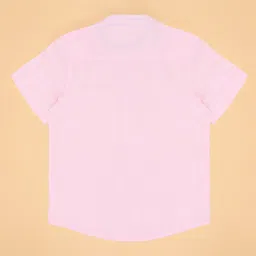 Pantaloons Junior Cotton Flax Half Sleeves Anchor Patch Detailed Shirt - Almond Blossom image 5