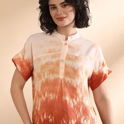 CORSICA Women Tie and Dye Mandarin Collar Top-picture-24