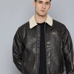 Levis Spread Collar Leather Finished Jacket-picture-20