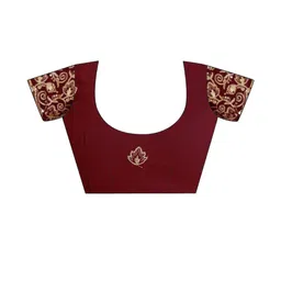 all about you Floral Printed Embellished Designer Saree With Unstiched Blouse Piece image 3