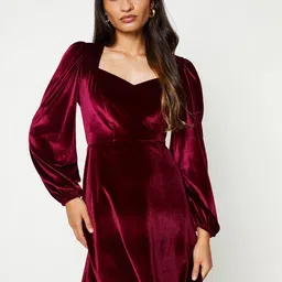 DOROTHY PERKINS Velvet A-Line Mini Dress-picture-14