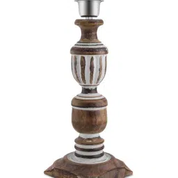 Homesake Brown Wooden Table Lamp (Bulb Included) - Set of 1 image 5