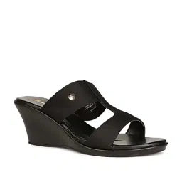 Bata Women's Lycra Black Wedges-picture-11