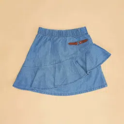 Pantaloons Junior Kids Blue Regular Fit Skirt image 3