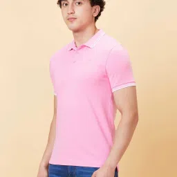 Being Human Pink Regular Fit Polo T-Shirt image 3