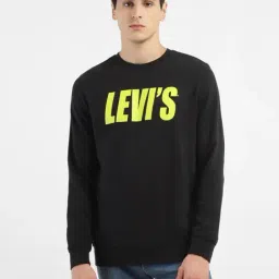 Levi's Black Cotton Skinny Fit Logo Printed Sweatshirt-picture-19