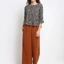 Gipsy Black Rayon Floral Print Top image 4