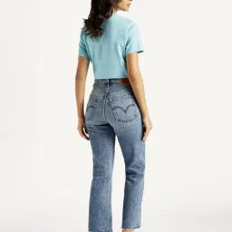 Levi's Blue Cotton Regular Fit Distressed Jeans image 2