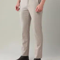 Arrow Beige Regular Fit Self Pattern Trousers image 3