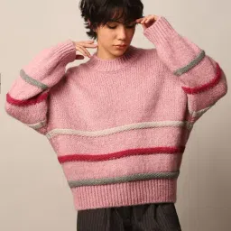 Only Pink Self Design Pullover image 2