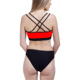 AROUSY Red & Green Cotton Bra Panty Set - Pack Of 2 image 3