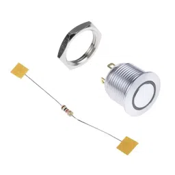 RS PRO Illuminated Push Button Switch Momentary 16 mm SPST Red LED 36 V DC, 1758553 image 5