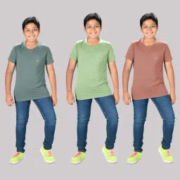 Lux Nitro Boys Assorted Solid T-Shirt (Pack Of 3)-image-18