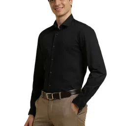 Allen Solly Black Cotton Slim fit Geometric Formal Shirt image 3