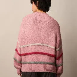 Only Pink Self Design Pullover image 3