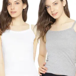 Lady Lyka Multicolor Cotton Camisole (Pack Of 2)-picture-35