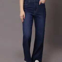 KASSUALLY Blue Relaxed Fit High Rise Jeans-picture-38