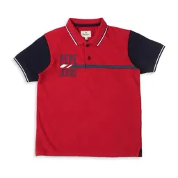 Pepe Jeans Kids Red & Black Cotton Printed Polo T-Shirt-picture-17