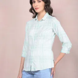 CRIMSOUNE CLUB Green Chequered Shirt image 3