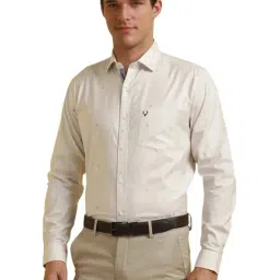 Allen Solly White Cotton Slim Fit Printed Shirt image 3