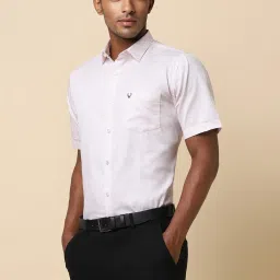 Allen Solly Pink Cotton Slim Fit Self Pattern Shirt image 3