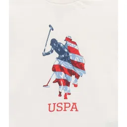 U.S. Polo Assn. Kids White Printed T-Shirt image 3