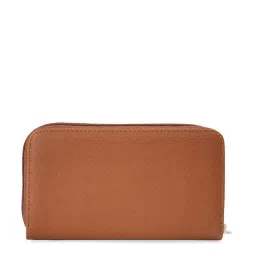 Sugarush Esther Tan PU Solid Zip Around Wallet image 3