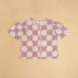 Akkriti by Pantaloons Kids Red & White Printed Top image 3