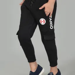 Cantabil Boy's Black Solid Casual Trackpants image 3