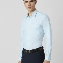 Peter England Blue Regular Fit Shirts image 3
