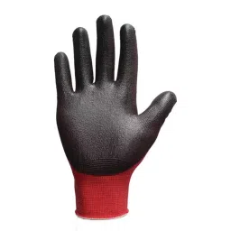 Traffi Safety Gloves Polyurethane Coating Elastane & Nylon Black & Red Size 12, TG1360-12 (1 Pair) image 2