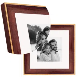 Art Street Synthetic Wood Brown Photo Frame (8 x 8 Inch) - Set of 4 image 3