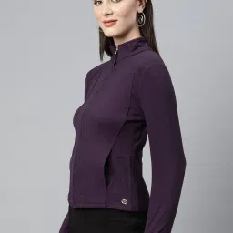 Nayam by Lakshita Purple Fleece Solid Jackets image 3