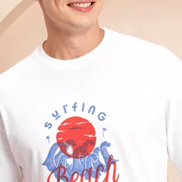 Mast & Harbour Printed Relaxed Cotton T-shirt image 3
