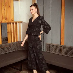 KASSUALLY Black Printed Co-Ord Set image 3